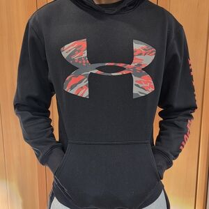 Under Armour Black Hoodie with Red Logo